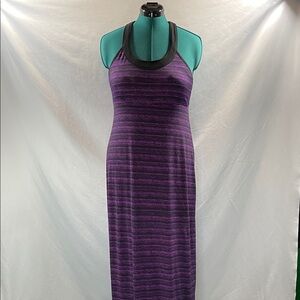 Tek Gear Striking Purple and Black Maxi Dress